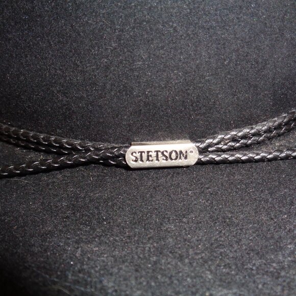 Stetson Hat Black Felt 4X Beaver 6 7/8 Carson - Picture 2 of 11